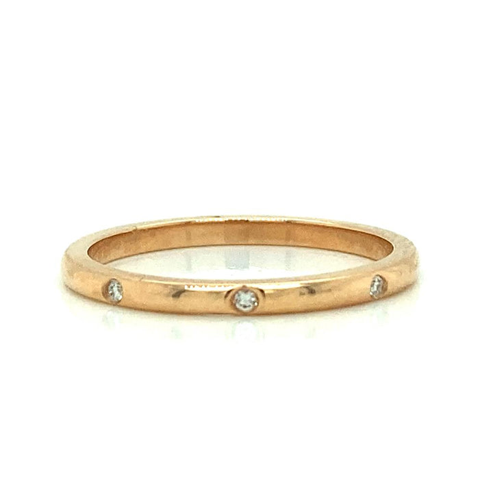 0.06 CTW Round Diamonds 18K Rose Gold 1.8mm Width Band