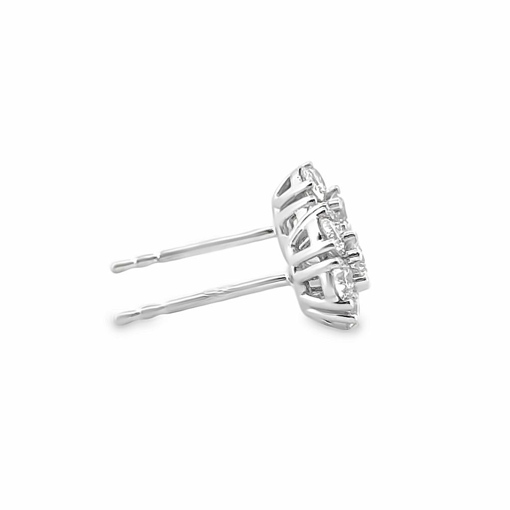 1.03 CTW Diamond 14K White Gold Stud Earrings