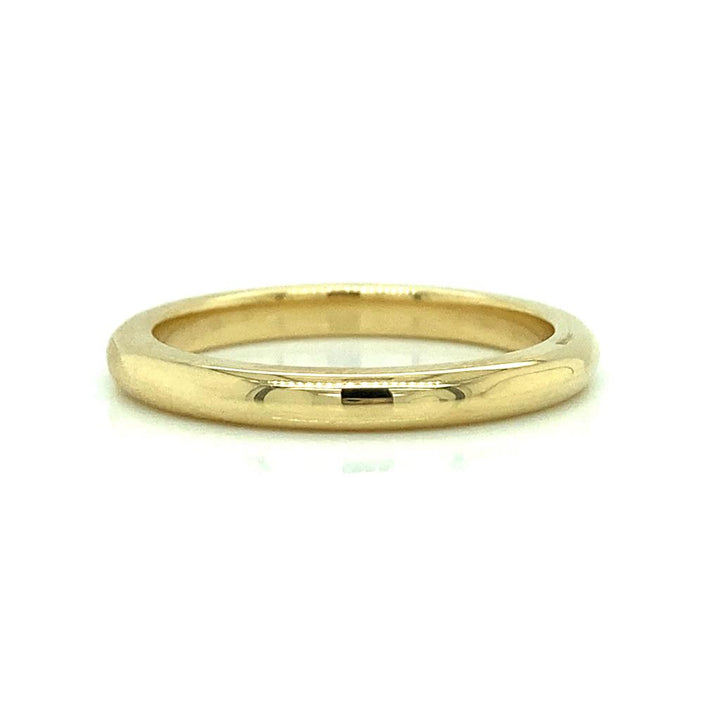 18K Yellow Gold Wedding Band 2.20mm Width