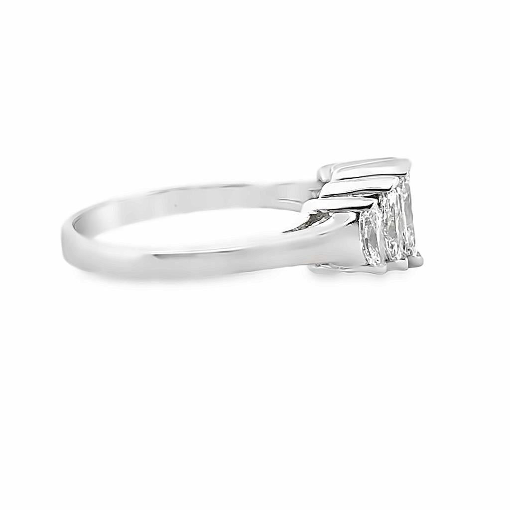 1.00 CT Marquise Diamond 14K White Gold Ring