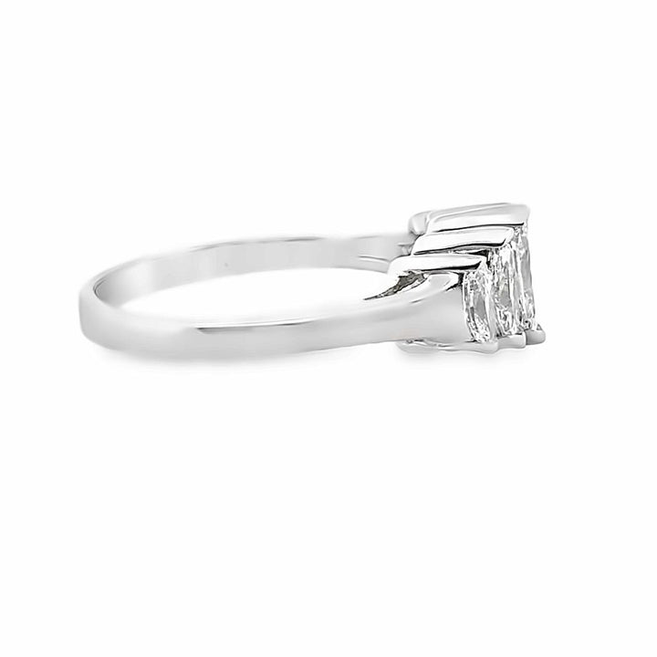 1.00 CT Marquise Diamond 14K White Gold Ring