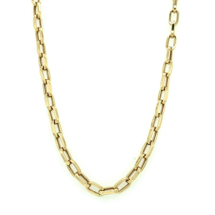 14K Yellow Gold Oval Link Chain Necklace