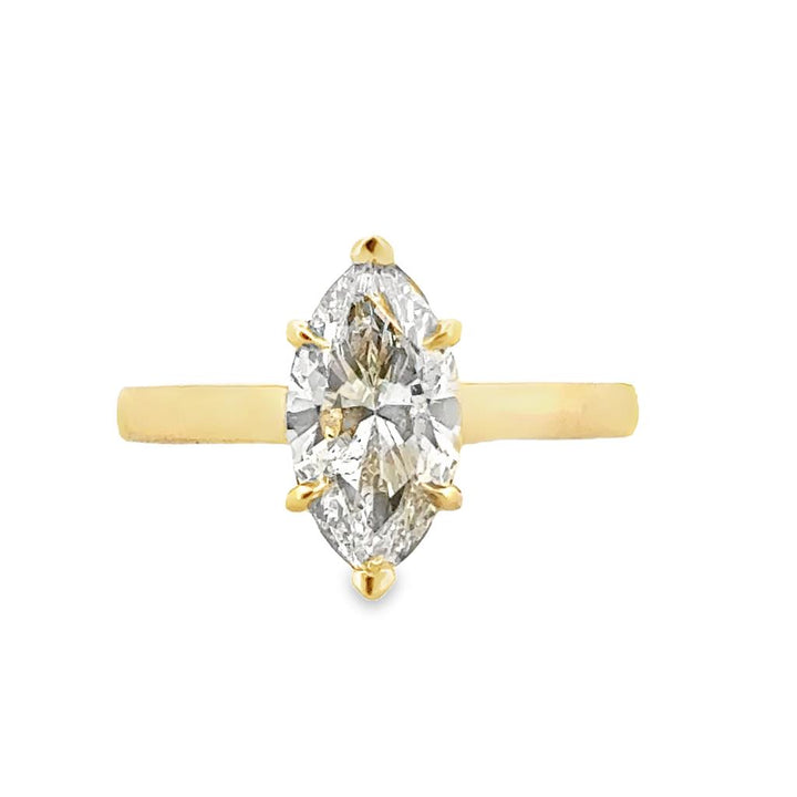 1.54 CT Marquise Diamond 14K Yellow Gold Engagement Ring