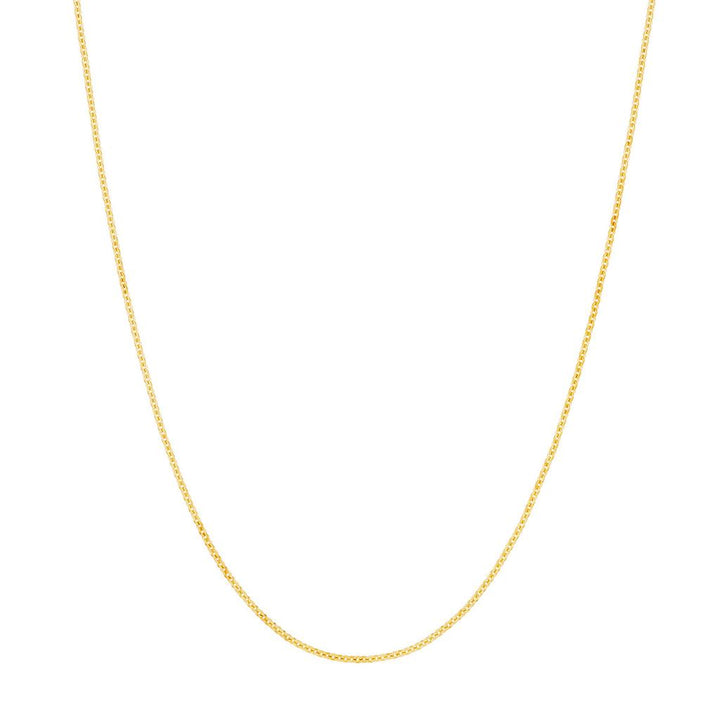 14K Yellow Gold Medium Cable Chain, 1.05mm Wide