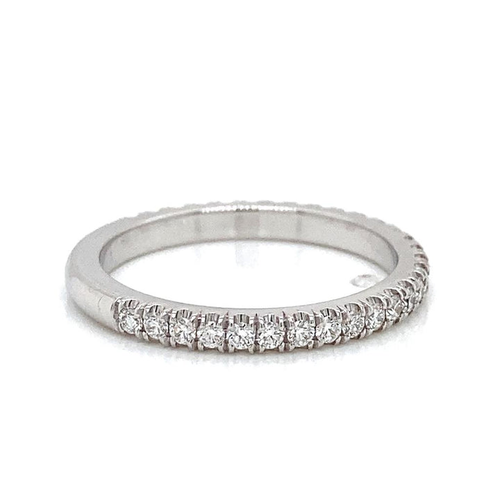 0.44 CTW Round Diamond 18K White Gold Wedding Band