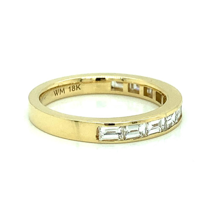 1.04 CTW Baguette Diamond 18K Yellow Gold Band