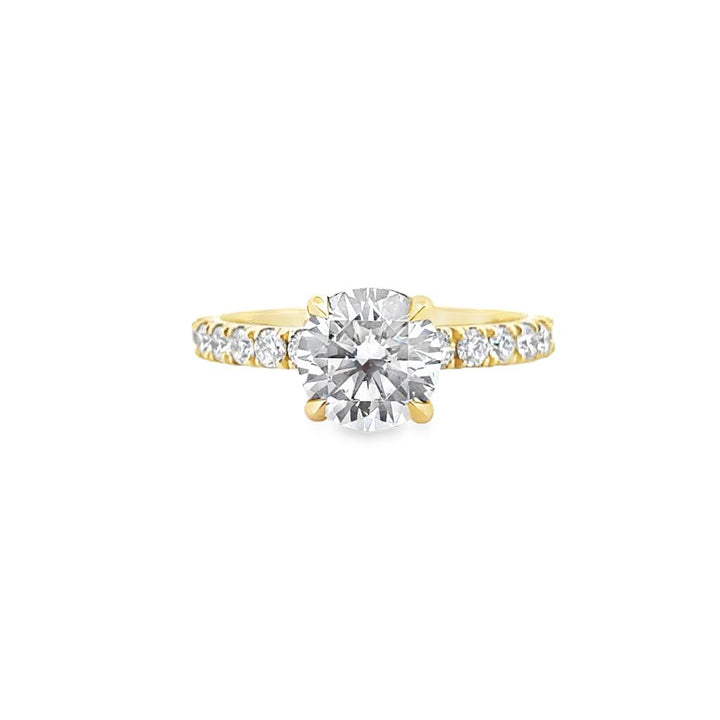 0.75 CTW Round Diamonds 18K Yellow Gold Engagement Ring