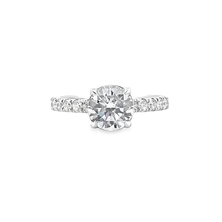 0.75 CTW Round Diamond 18K White Gold Engagement Ring - Duplicate