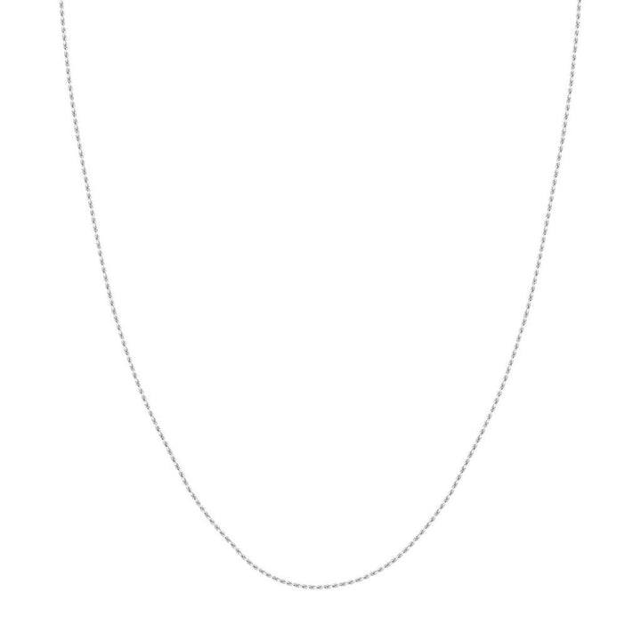 White Gold Diamond Cut Rope Chain