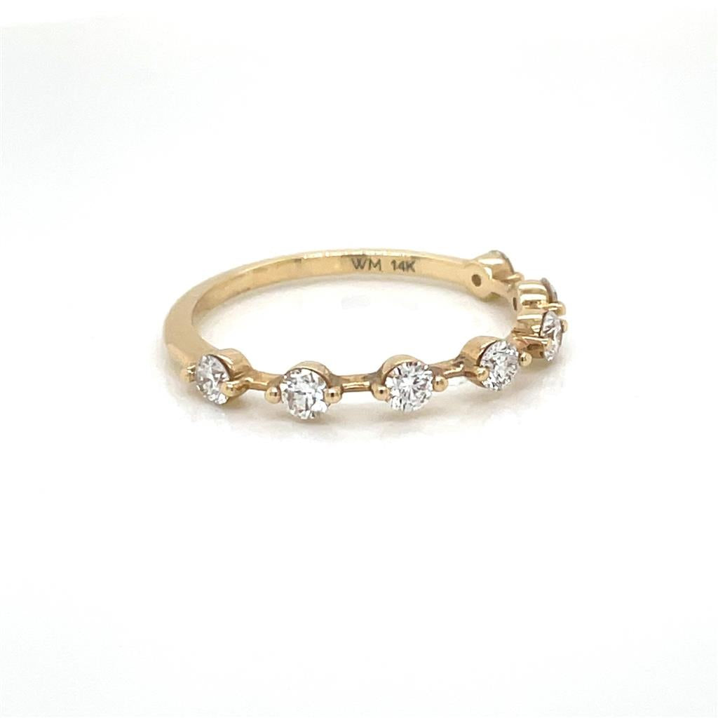 0.50 CTW Round Diamond 14K Yellow Gold Band