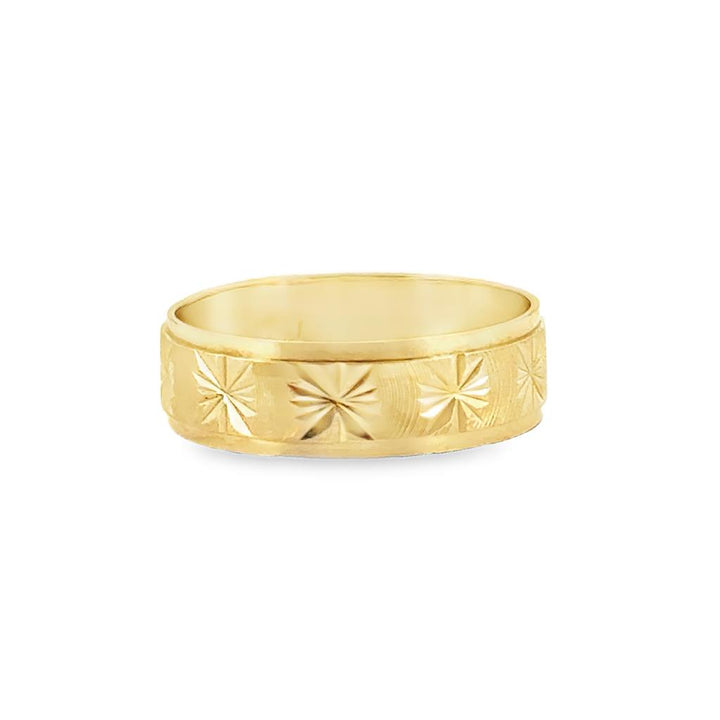 18K Yellow Gold Wide Band Ring – 5.25mm