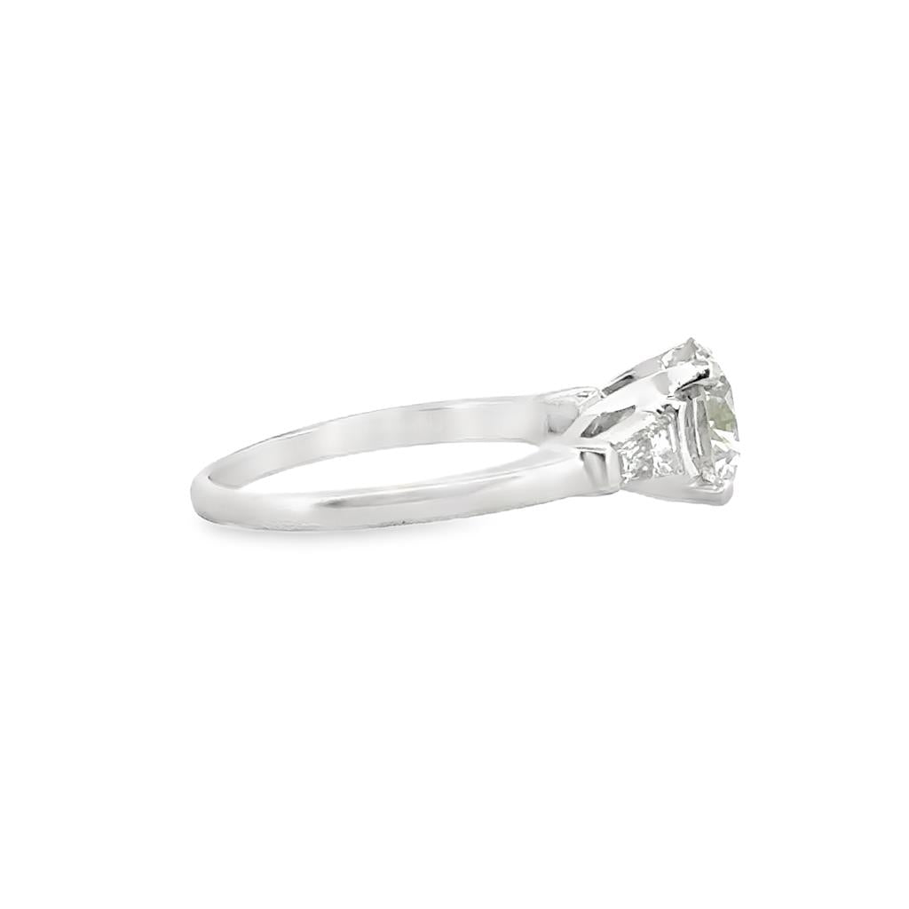 1.85 CT Round Brilliant Diamond Engagement Ring Platinum