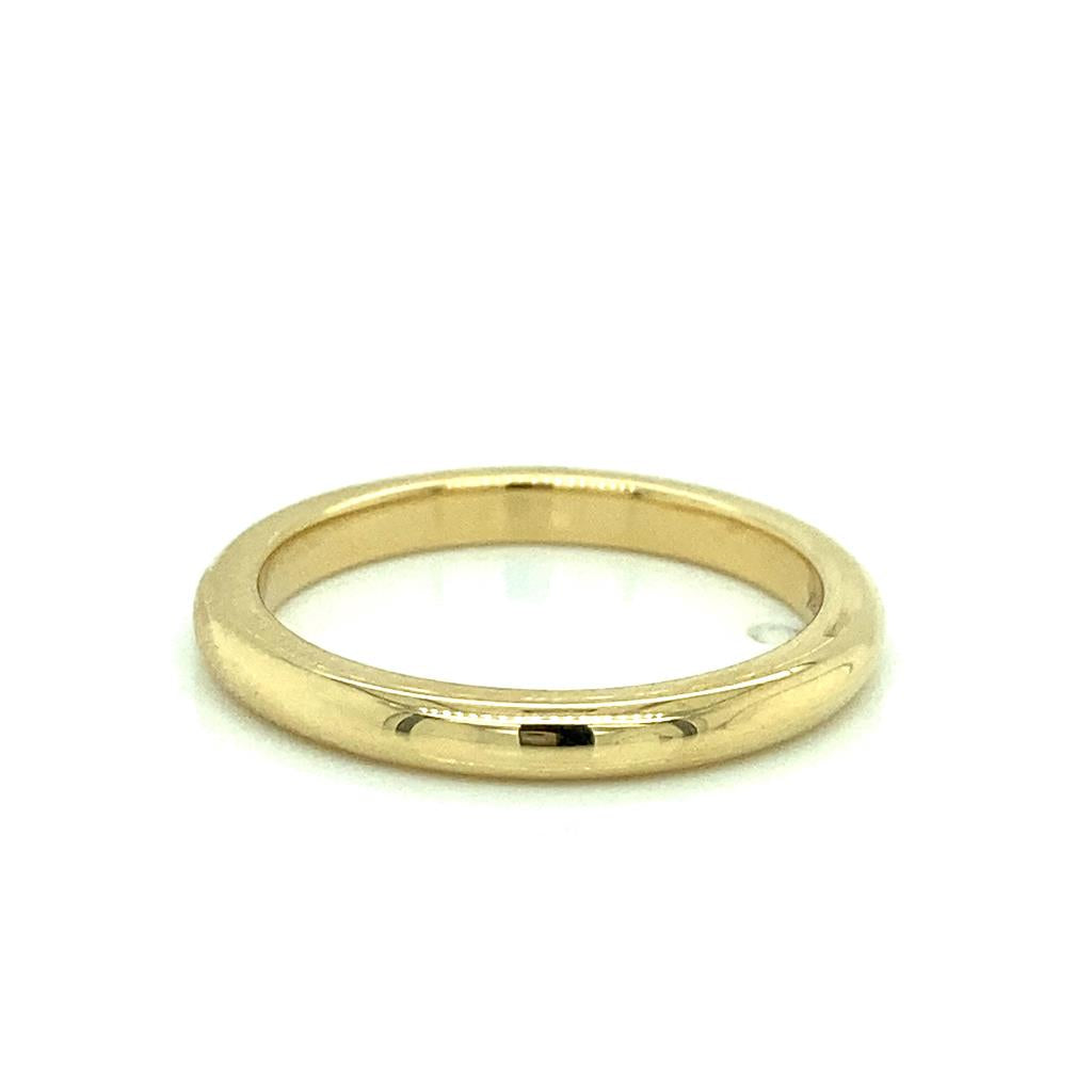 18K Yellow Gold Wedding Band 2.20mm Width