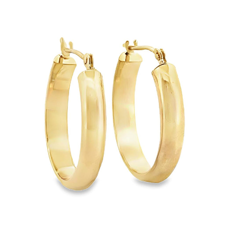 14K Yellow Gold 22mm Hoop Earrings