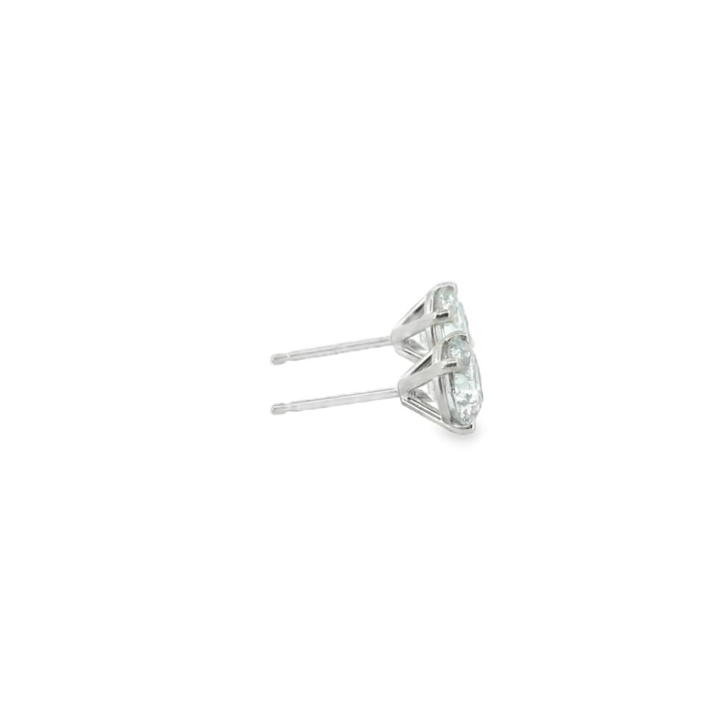 Signature Diamond Stud Earrings 2.01 CTW in White Gold