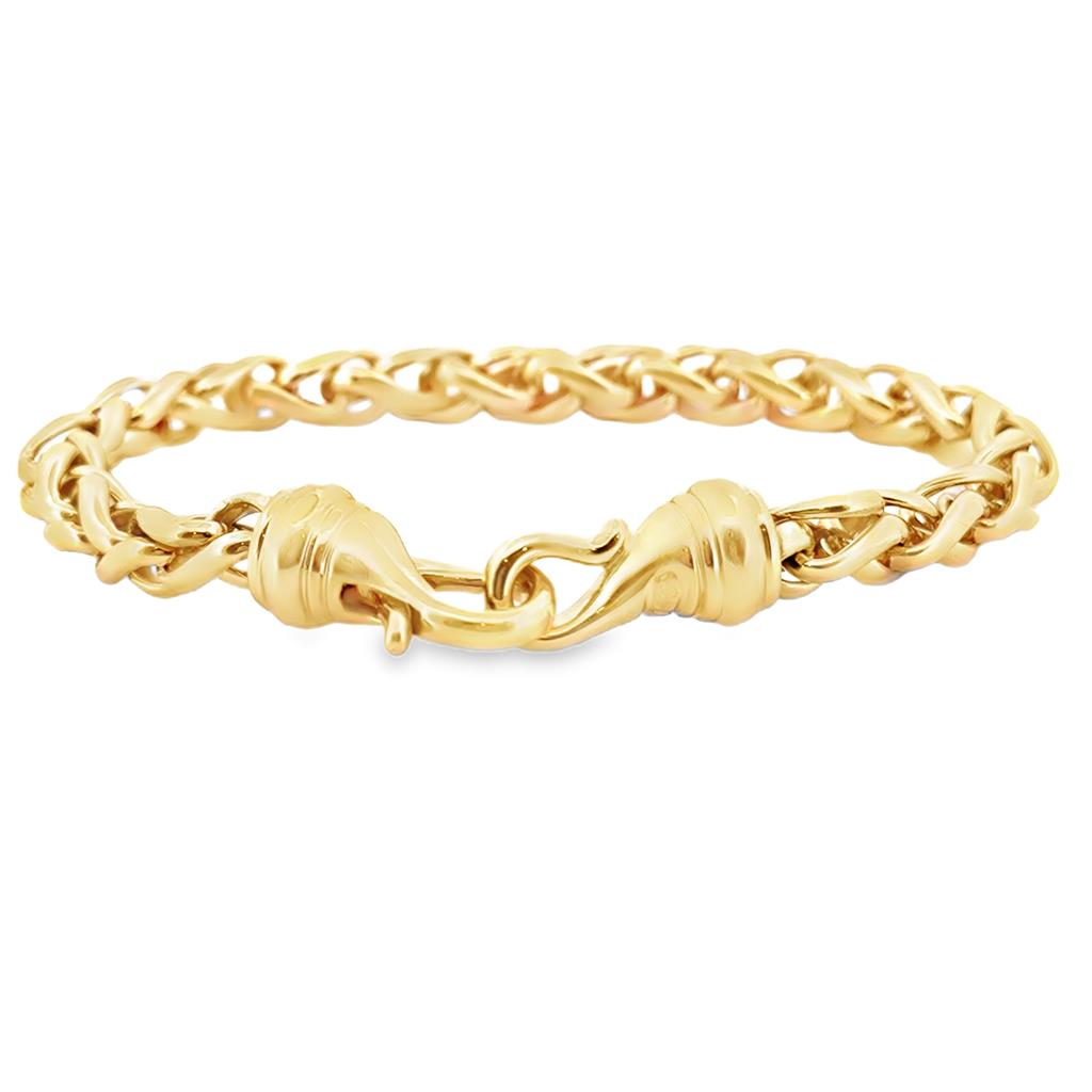 David Yurman 18K Yellow Gold Wheat Link Bracelet, 6mm Width