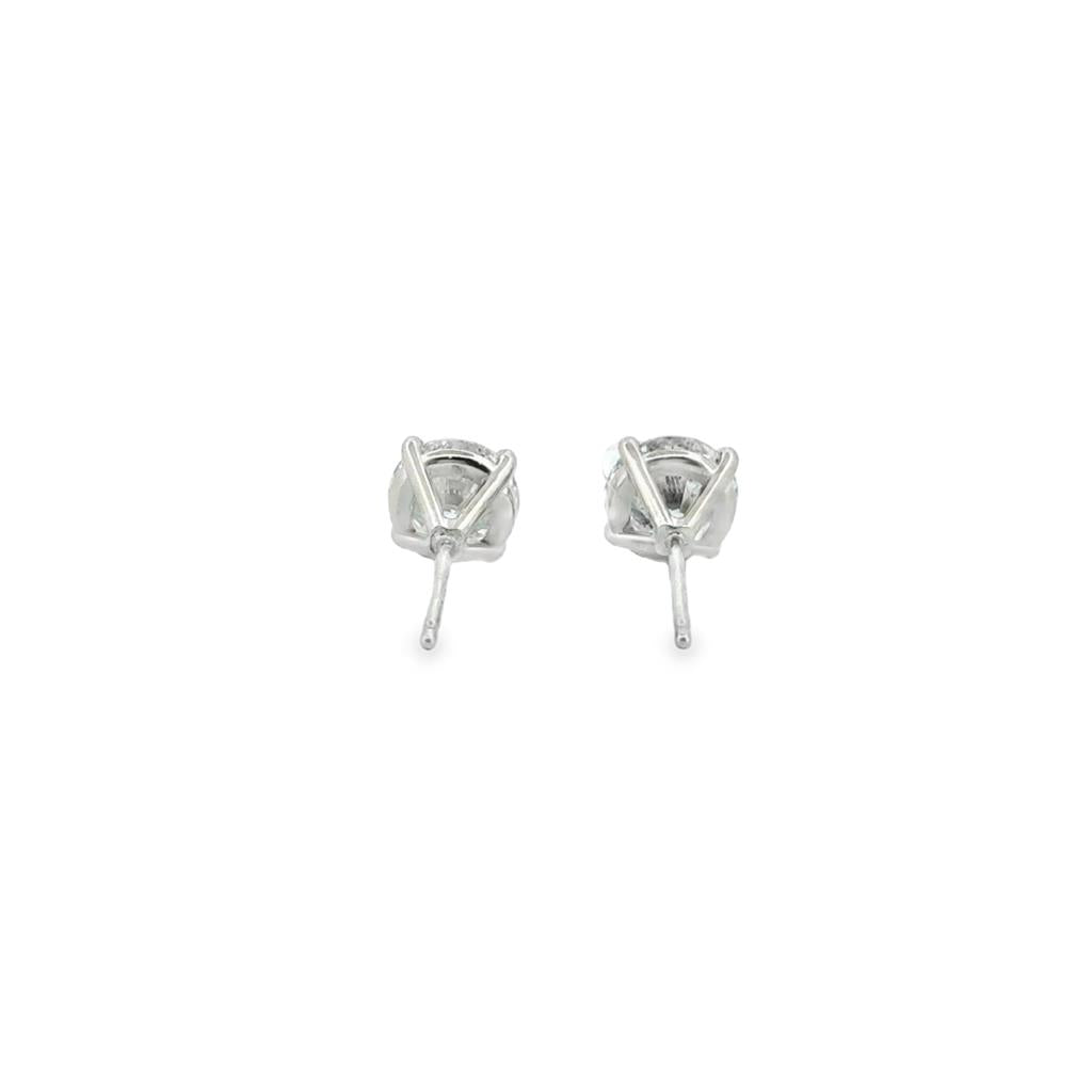 Signature Diamond Stud Earrings 2.01 CTW in White Gold