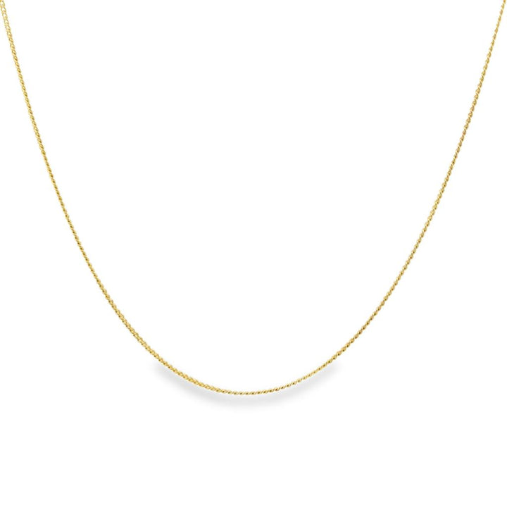 14K Yellow Gold Mini Curb Chain – 20" Length