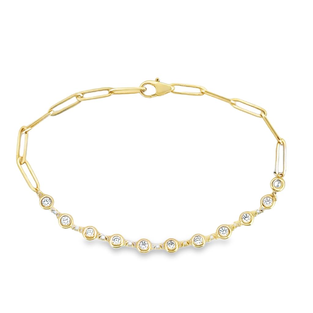 0.51 CTW Diamond 14K Yellow Gold Bracelet