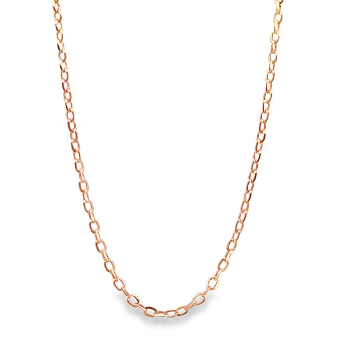 Oval Link Necklace in 18K Yellow Gold, 4mm x 3mm Link Size