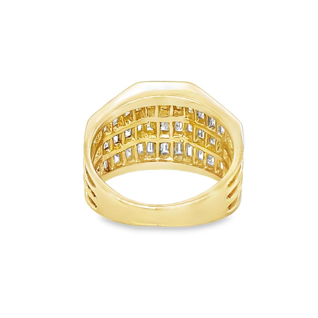 Joe Hess 14K Yellow Gold Ring with 1.25 CTW Baguette Diamonds