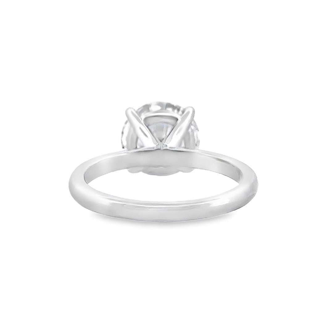 3.15 CT Lab-Grown Round Diamond 14K White Gold Engagement Ring