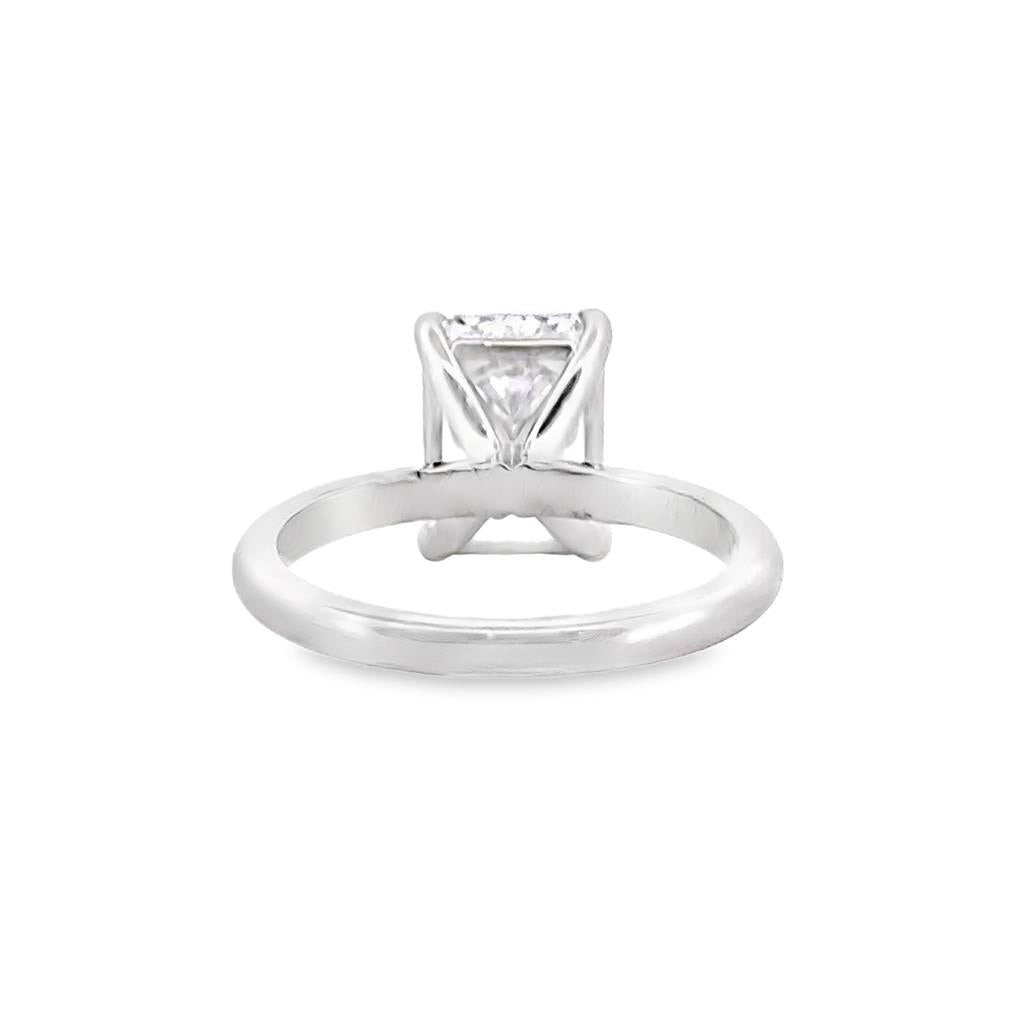 2.87 CT Lab-Grown Radiant-Cut Diamond 14K White Gold Engagement Ring