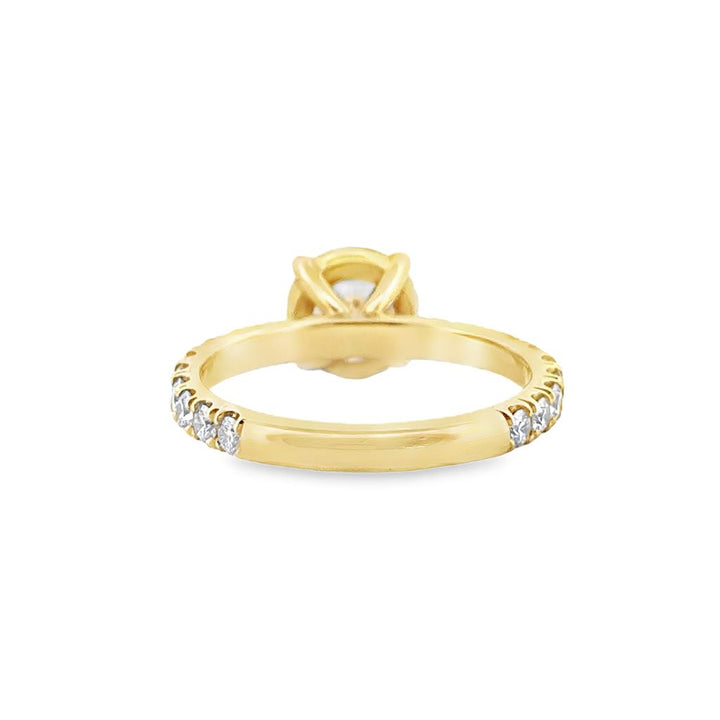 0.75 CTW Round Diamonds 18K Yellow Gold Engagement Ring