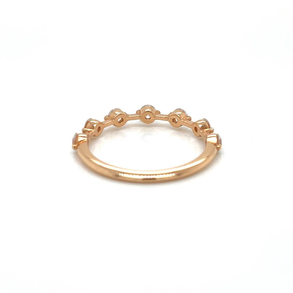 0.50 CTW Round Diamond 14K Rose Gold Band