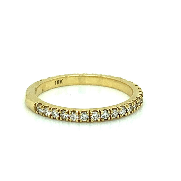 0.44 CTW Round Diamond 18K Yellow Gold Wedding Band