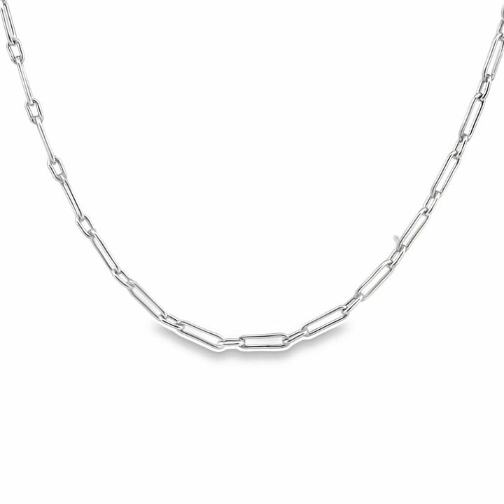 Vintage Handmade Platinum Chain Necklace