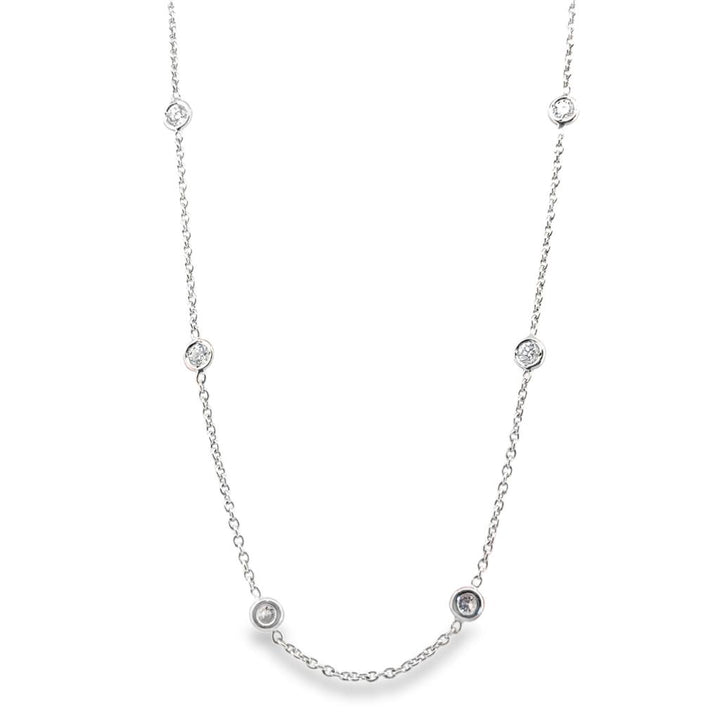 Roberto Coin 1.94 CTW Diamond by the Inch Chain Necklace in 18K White Gold