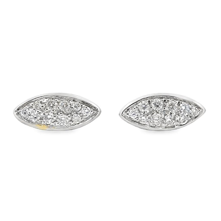 0.20 CTW Diamond Pave Marquise Stud Earrings