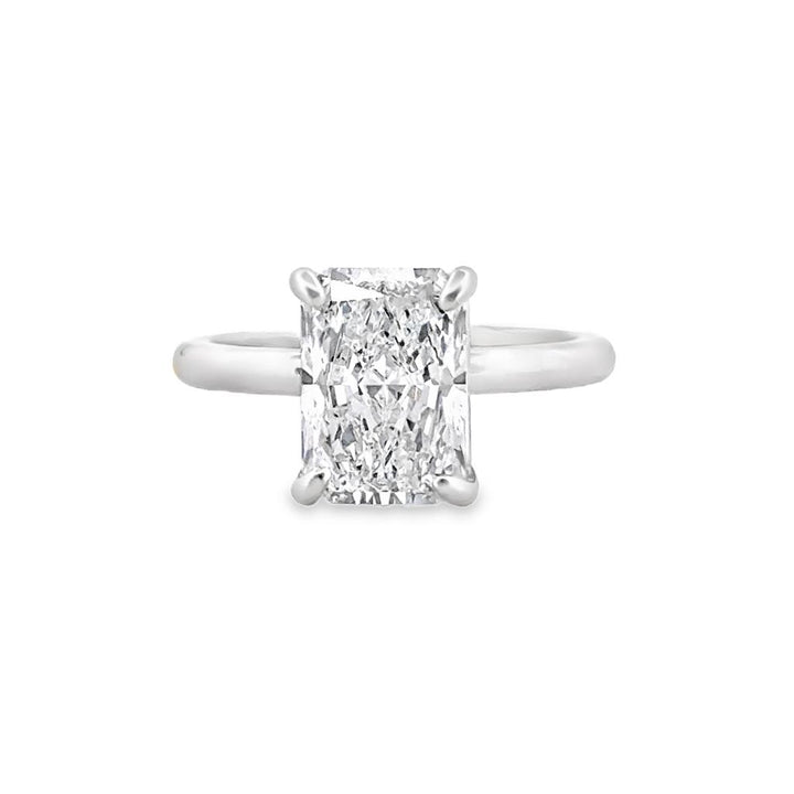 2.87 CT Lab-Grown Radiant-Cut Diamond 14K White Gold Engagement Ring