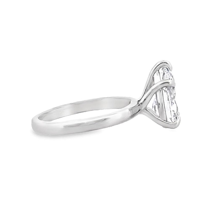 2.85 CT Lab-Grown Pear-Shaped Diamond 14K White Gold Engagement Ring