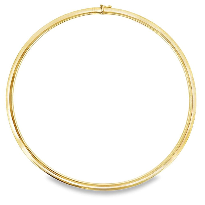 14K Yellow Gold 6mm Omega Chain Necklace – 18"