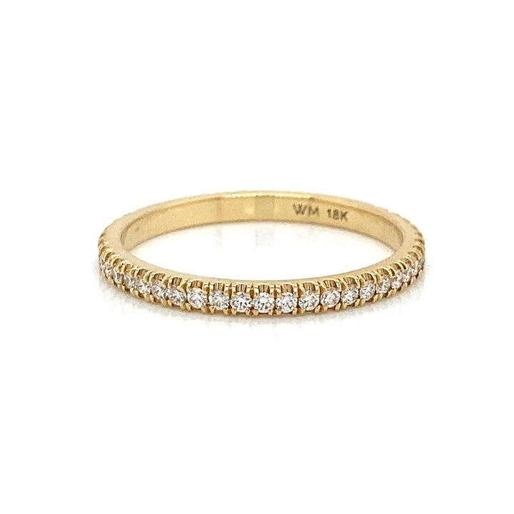 0.26 CTW Round Brilliant Diamond 18K Yellow Gold Eternity Ring