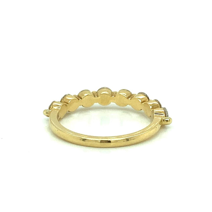 1.06 CTW Diamond 18K Yellow Gold Single Shared Prong Ring