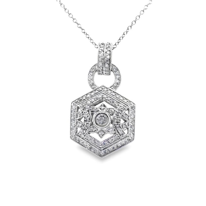 2.25 CTW Dazzling Round Diamond Pendant Necklace in 14K White Gold