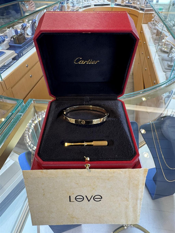 Cartier Love Bracelet 18K Yellow Gold – Size 17, 30 Grams with Box & Certificate