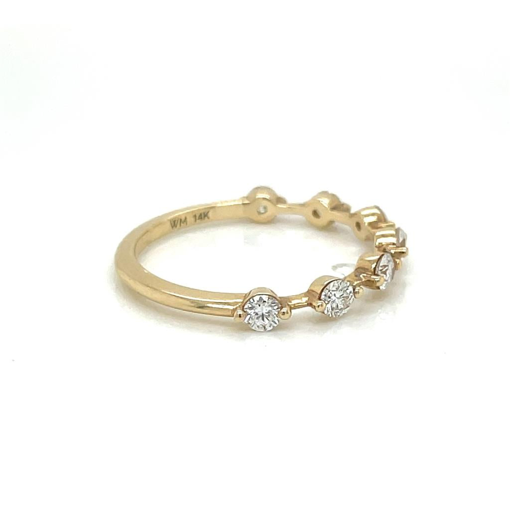 0.50 CTW Round Diamond 14K Yellow Gold Band