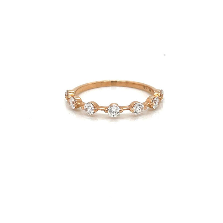 0.50 CTW Round Diamond 14K Rose Gold Band