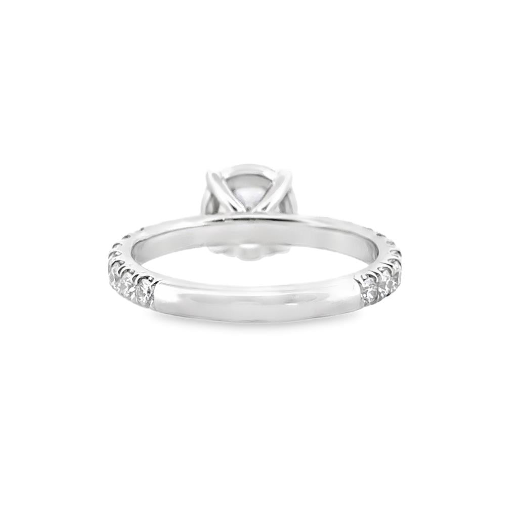 0.75 CTW Round Diamond 18K White Gold Engagement Ring - Duplicate