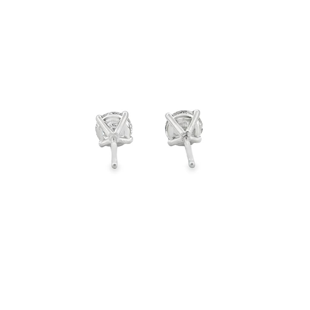 Signature Diamond Stud Earrings 0.79 CTW in White Gold