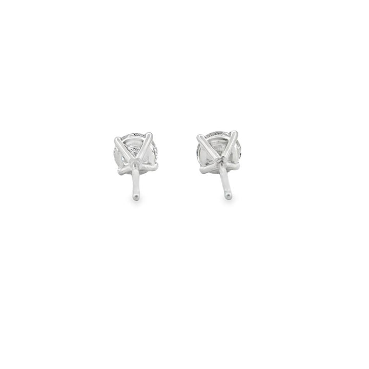 Signature Diamond Stud Earrings 0.79 CTW in White Gold