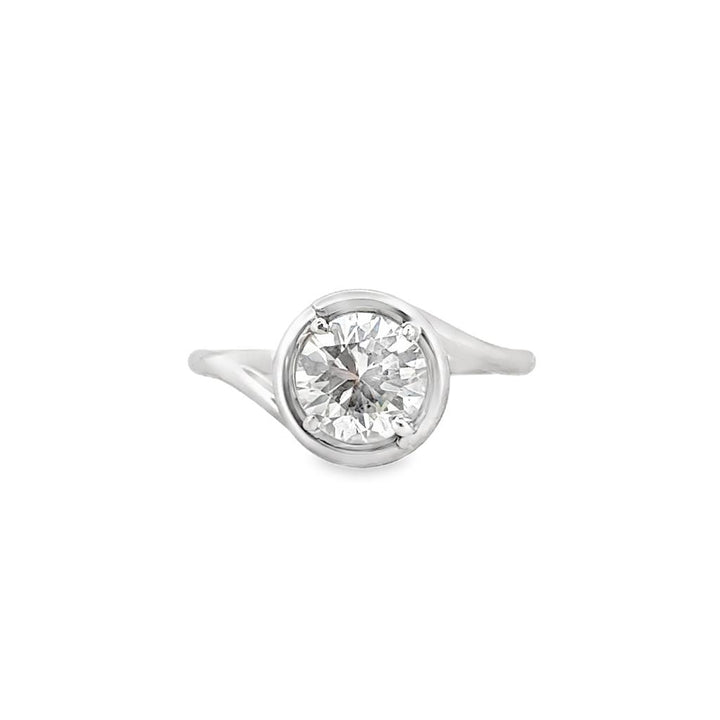 1.27 CT Diamond Engagement Ring in 18K White Gold – VS1 I, GIA Certified