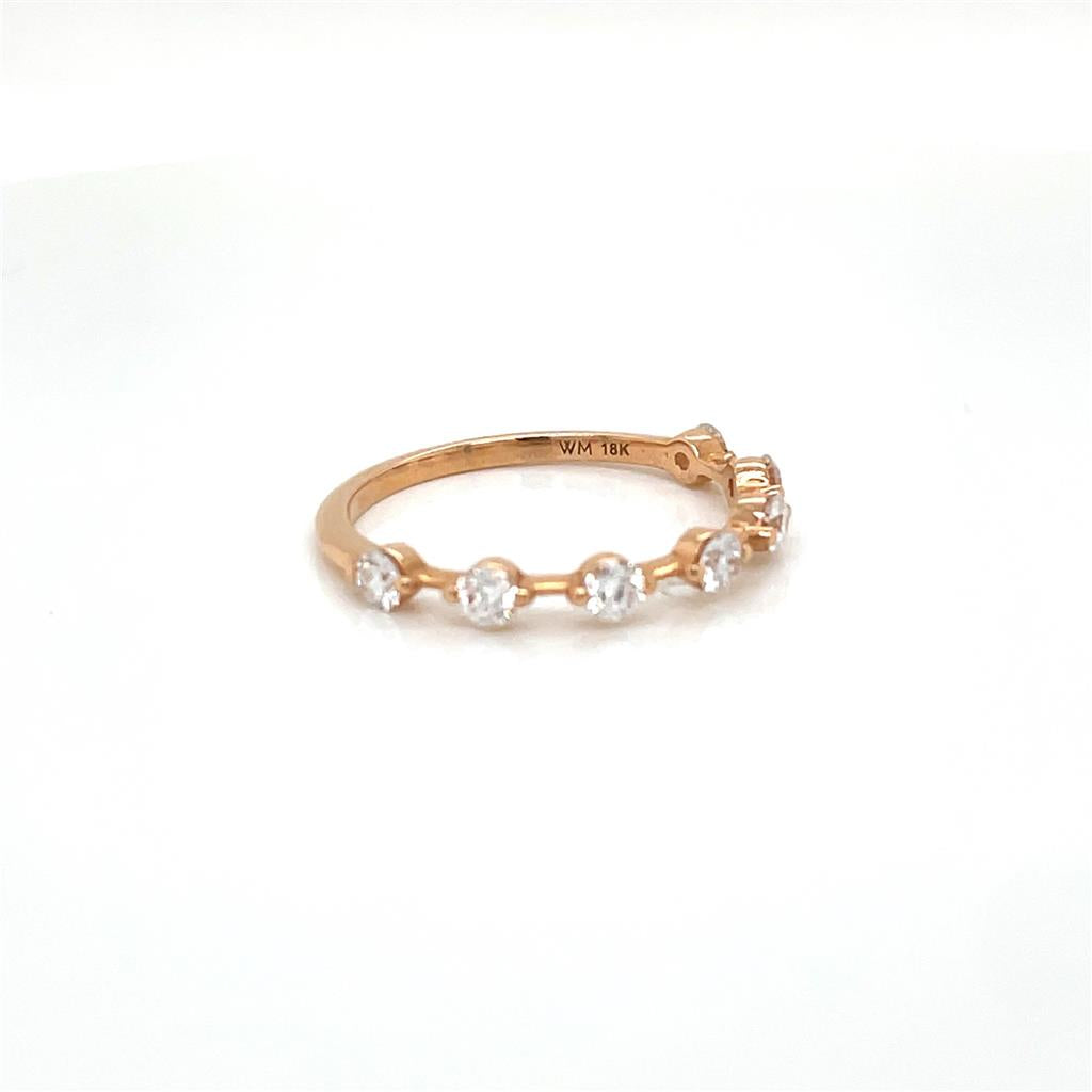 0.50 CTW Round Diamond 14K Rose Gold Band