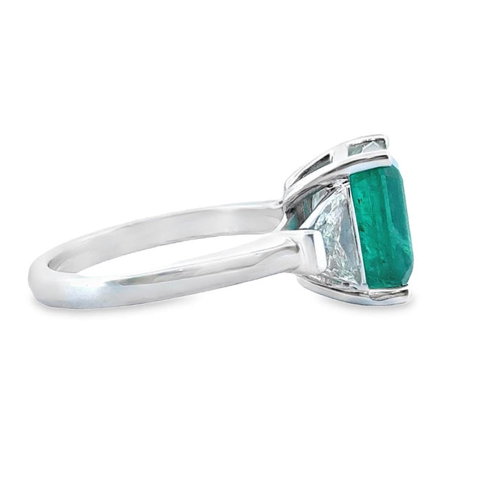 4.00 CT Emerald & 0.80 CTW Diamond 18K White Gold Ring