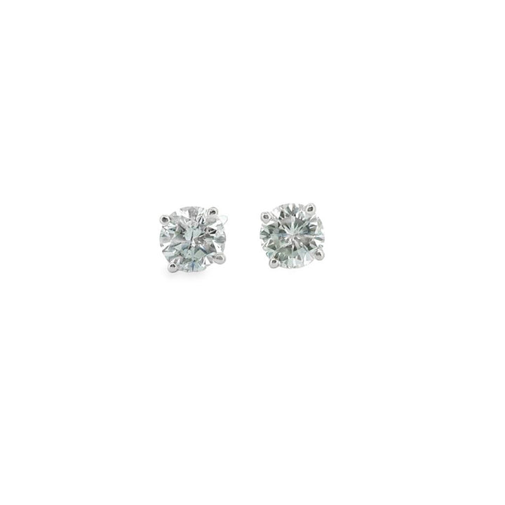 Signature Diamond Stud Earrings 2.01 CTW in White Gold