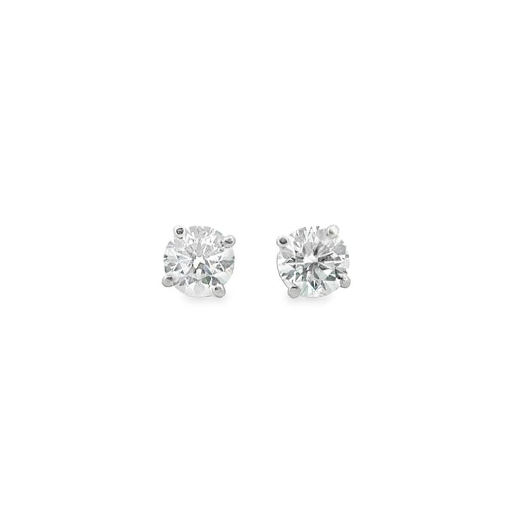 Signature Diamond Stud Earrings 1.50 CTW in White Gold